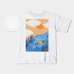 DAWN AT THE CAMPING Kids T-Shirt